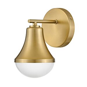 Haddie 1-Light LED Bathroom Vanity Light in Lacquered Brass