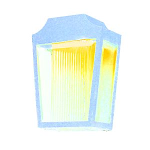 Villa LED Outdoor Clear Ribbed Wall Sconce