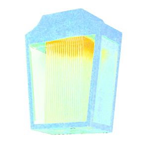 Villa LED Outdoor Clear Ribbed Wall Sconce