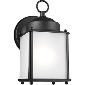 Sea Gull New Castle 8 Inch Outdoor Wall Light in Black
