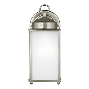 New Castle 1-Light Outdoor Wall Lantern in Antique Brushed Nickel