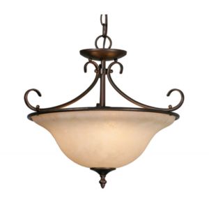 Golden Lighting Homestead Convertible Ceiling Light in Rubbed Bronze with Tea Stone Glass