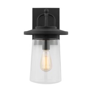 Tybee 1-Light Outdoor Wall Lantern in Black