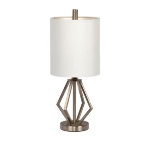 Table Lamp 1-Light Table Lamp in Brushed Polished Nickel