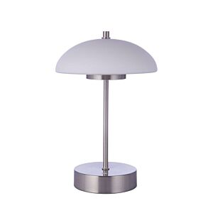 Craftmade Rechargable LED Portable 1-Light Table Lamp in Brushed Polished Nickel