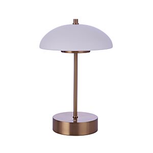 Craftmade Rechargable LED Portable 1-Light Table Lamp in Satin Brass