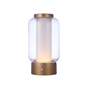 Craftmade Rechargable LED Portable 1-Light Table Lamp in Painted Satin Brass