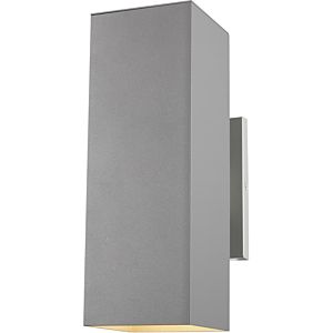 Visual Comfort Studio Pohl 2-Light Outdoor Wall Light in Painted Brushed Nickel
