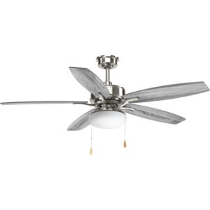 Billows 2-Light 52" Hanging Ceiling Fan in Brushed Nickel