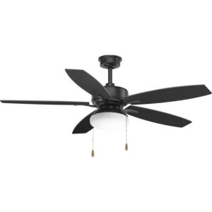 Billows 2-Light 52" Hanging Ceiling Fan in Forged Black