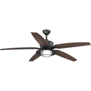 Montague 1-Light 60" Outdoor Ceiling Fan in Forged Black