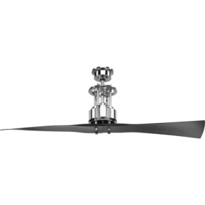 Spades 56" Hanging Ceiling Fan in Polished Chrome