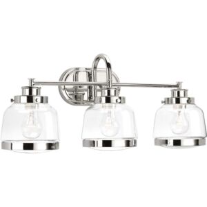 Judson 3-Light Bathroom Vanity Light in Polished Nickel
