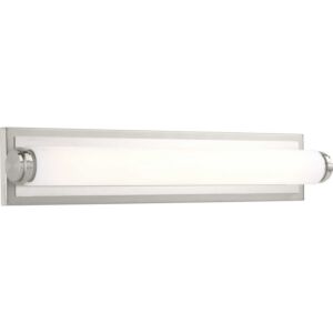 Concourse LED 1-Light LED Bathroom Vanity Light in Brushed Nickel