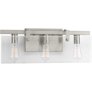 Glayse 3-Light Bathroom Vanity Light in Brushed Nickel