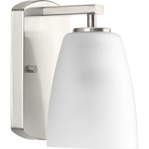 Leap 1-Light Bathroom Vanity Light in Brushed Nickel