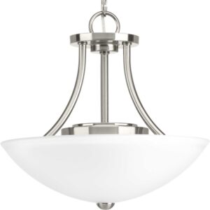 Gather LED 1-Light LED Semi-Flush with Convertible in Brushed Nickel