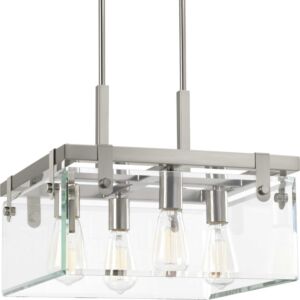 Glayse 4-Light Semi-Flush with Convertible in Brushed Nickel