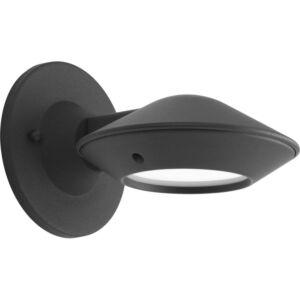 Strata LED 1-Light LED Wall Lantern in Black