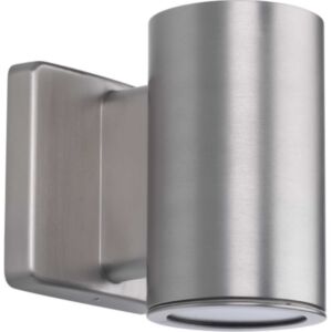 3In Cylinders 1-Light LED Wall Lantern in Satin Nickel
