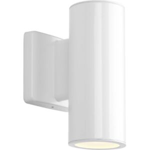 3In Cylinders 2-Light LED Wall Lantern in White