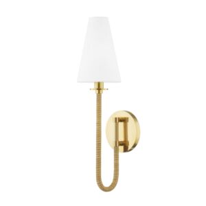Ripley 1-Light Wall Sconce in Aged Brass