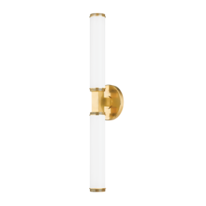 Cromwell 2-Light Wall Sconce in Aged Brass