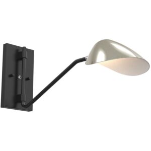 DVI Abbey Road Ac LED 1-Light LED Wall Sconce in Graphite and Satin Nickel