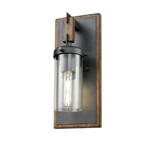 Okanagan 1-Light Wall Sconce in Graphite and Ironwood