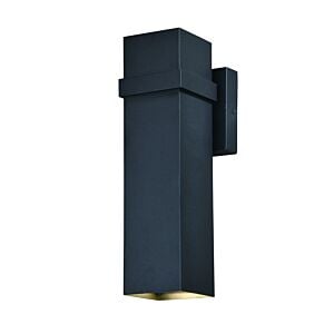 Lavage 2-Light LED Outdoor Wall Mount in Textured Black