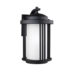 Sea Gull Crowell 15 Inch Outdoor Wall Light in Black