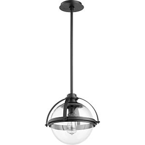 Quorum Transitional 13 Inch Globe Pendant Light in Noir