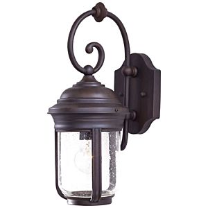 The Great Outdoors Amherst 17 Inch Outdoor Wall Light in Roman Bronze