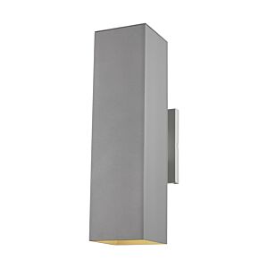 Pohl 2-Light Outdoor Wall Lantern in Painted Brushed Nickel