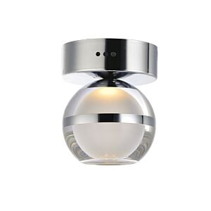 Swank 1-Light LED Flush with Wall Mount in Polished Chrome