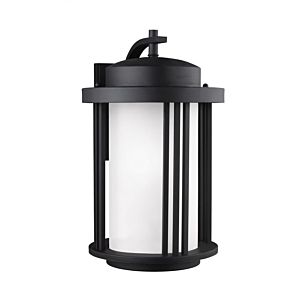 Sea Gull Crowell 20 Inch Outdoor Wall Light in Black
