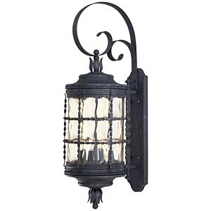 The Great Outdoors Mallorca 4 Light 34 Inch Outdoor Wall Light in Spanish Iron