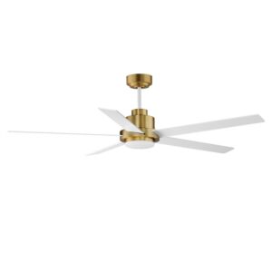 Daisy 1-Light 60" Ceiling Fan in Natural Aged Brass