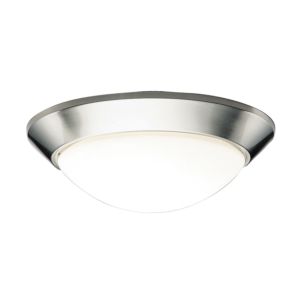 Kichler Ceiling Space 2 Light 16.5 Inch Flush Mount in Brushed Nickel
