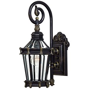 The Great Outdoors Stratford Hall 21 Inch Outdoor Wall Light in Heritage with Gold Highlights