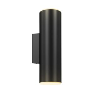 1-Light LED Cylinder Sconce in Black