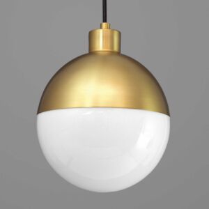 Globe LED 1-Light LED Pendant in Brushed Bronze