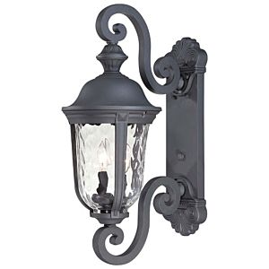 The Great Outdoors Ardmore 2 Light 25 Inch Outdoor Wall Light in Black