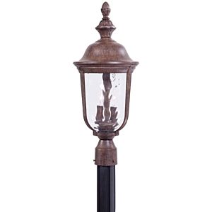 The Great Outdoors Ardmore 2 Light 24 Inch Outdoor Post Light in Vintage Rust