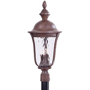 The Great Outdoors Ardmore 3 Light 29 Inch Outdoor Post Light in Vintage Rust