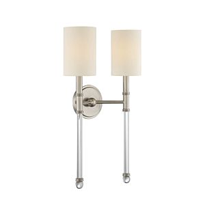 Savoy House Fremont 2 Light Wall Sconce in Satin Nickel