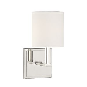 Savoy House Waverly 1 Light Wall Sconce in Polished Nickel