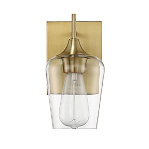 Savoy House Octave 1 Light Wall Sconce in Warm Brass