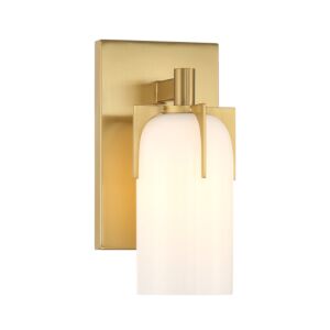 Caldwell 1-Light Bathroom Vanity Light in Warm Brass