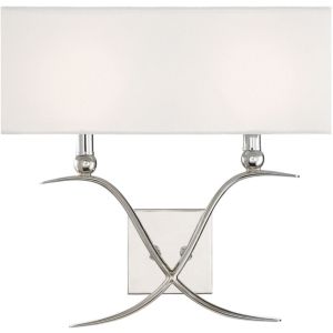 Savoy House Payton 2 Light Wall Sconce in Polished Nickel